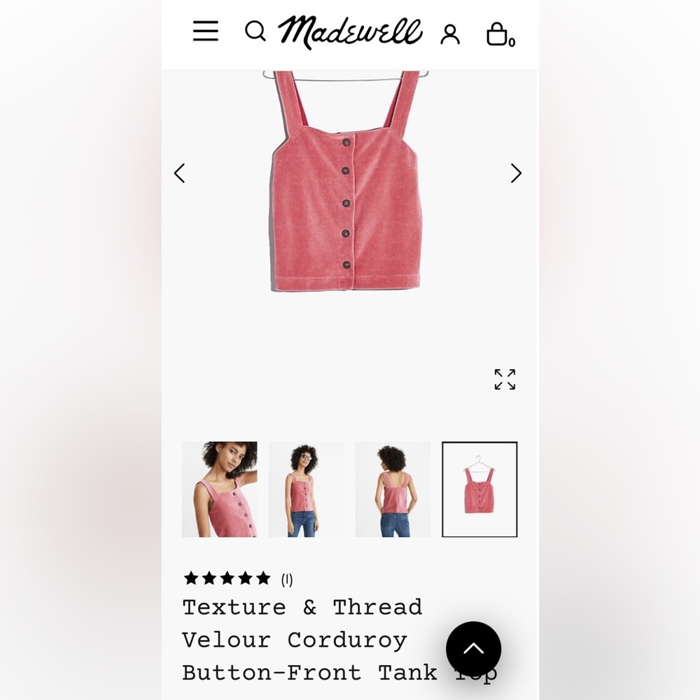 Madewell velour tank — super cute for late summer through fall!